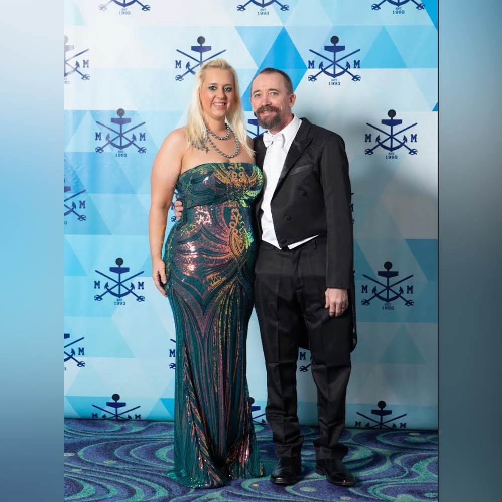 Sequin Gown perfect for Mardi Gras or Prom